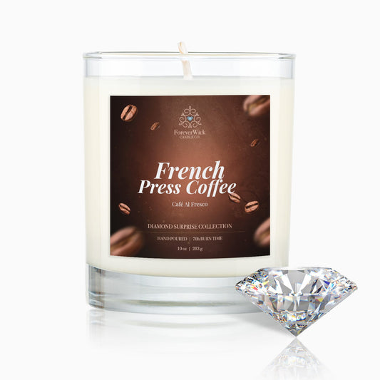 French Press Coffee Diamond Candle - CC™️ 10oz