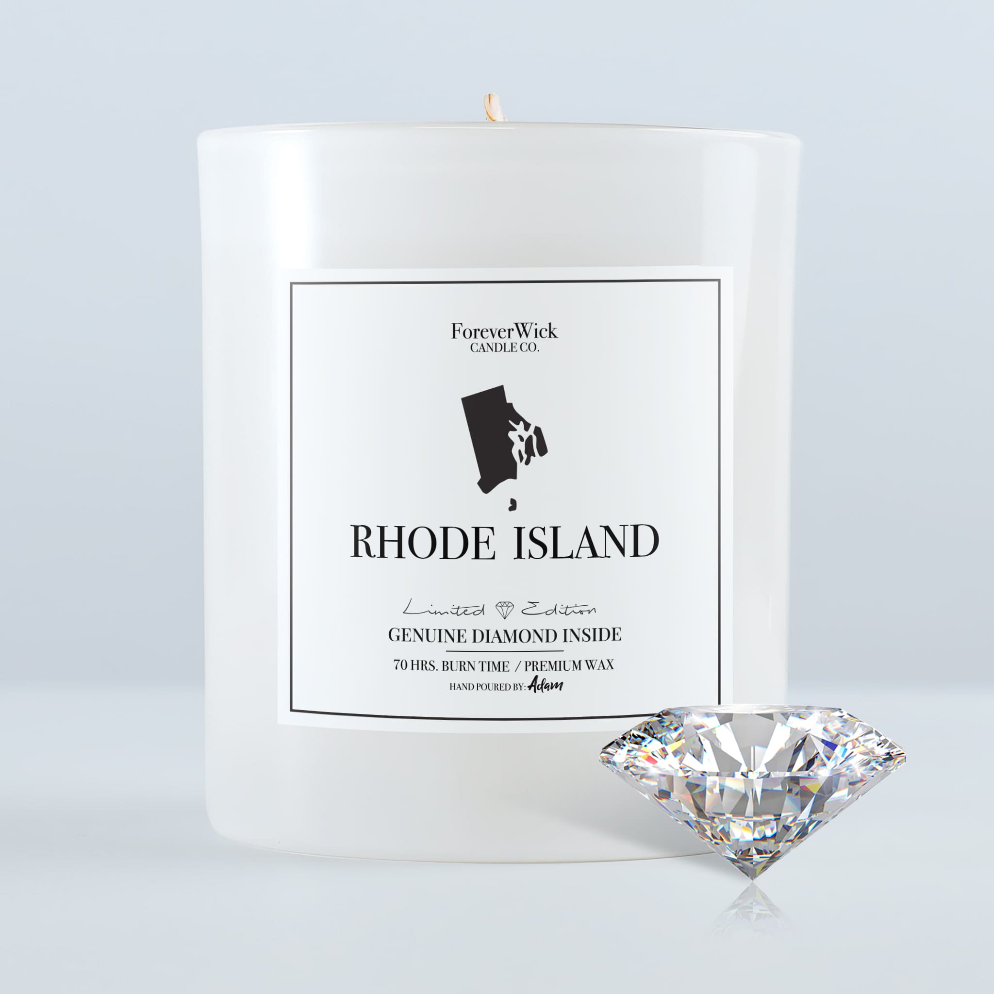 Rhode Island Diamond Candle