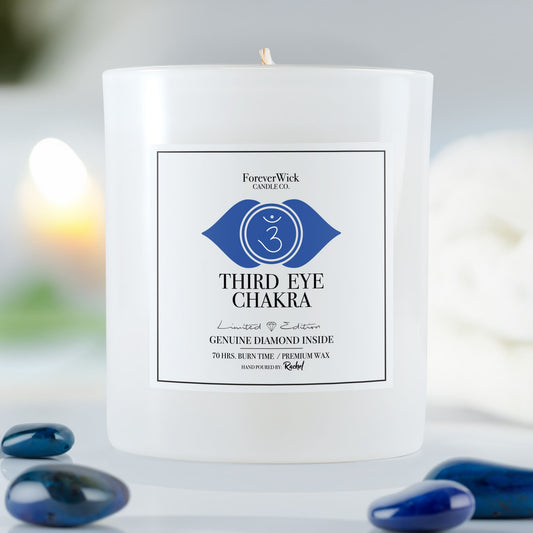 Third Eye Chakra - Crystal & Diamond Candle