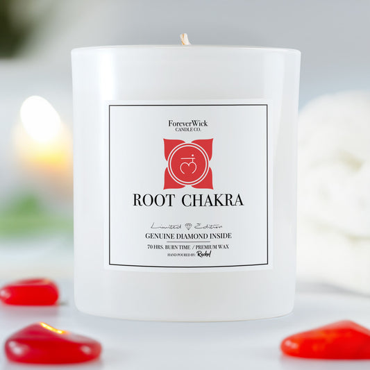 Root Chakra - Crystal & Diamond Candle