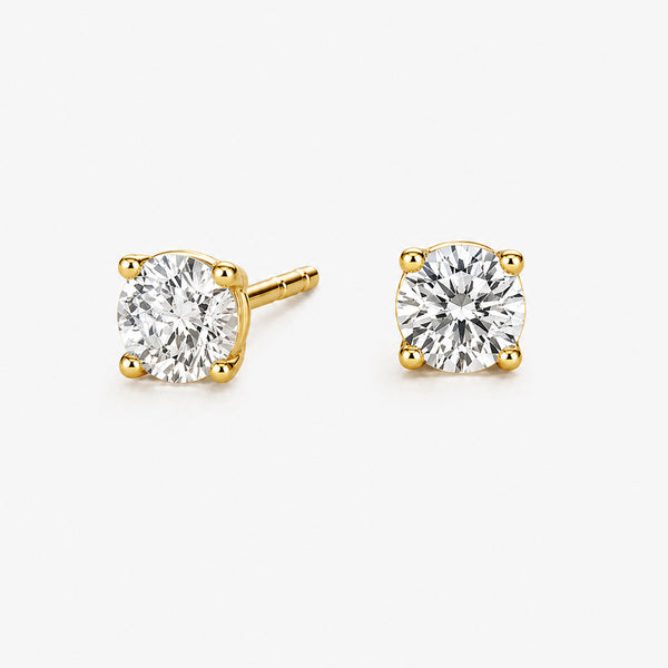 1 ct. tw. Lab Diamond Stud Earrings (14K Gold Vermeil)