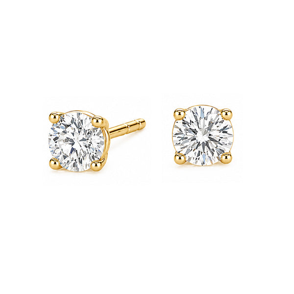 1.5 ct. tw. Lab Diamond Stud Earrings (14K Gold Plated Silver)