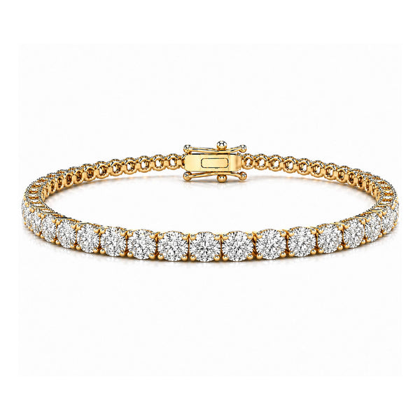 10 ct. tw. Lab Diamond Tennis Bracelet (14K Gold Plated Silver)