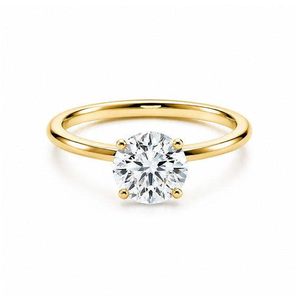 Four Prong Solitaire Lab Grown Diamond Ring (50 Diamonds)
