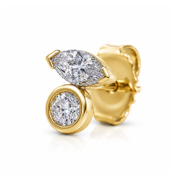 Rosalie Marquise Toi et Moi Stud Earrings