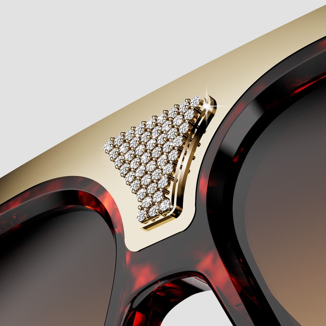 The Zeus キャビテーション Zeus - 2ct Diamond Sunglasses by THEIAN