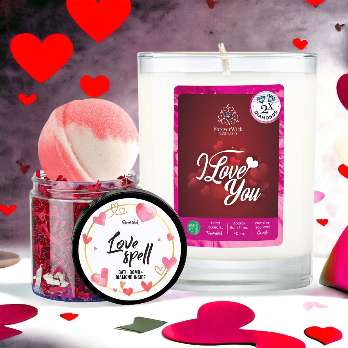 I love You 3 Diamond Bundle ForeverWick Candle