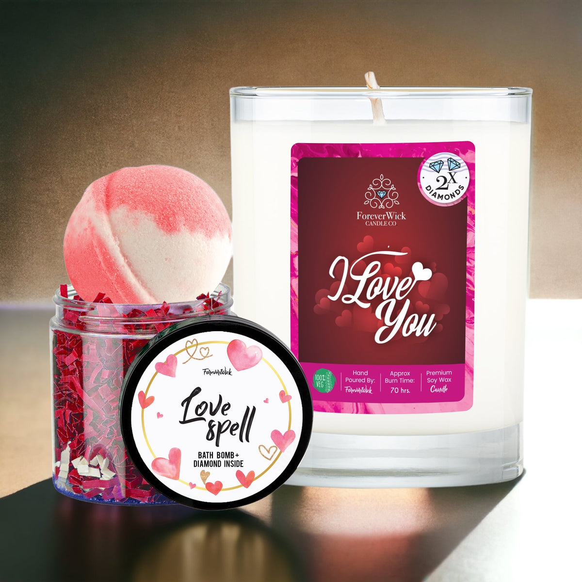I love You 3 Diamond Bundle ForeverWick Candle