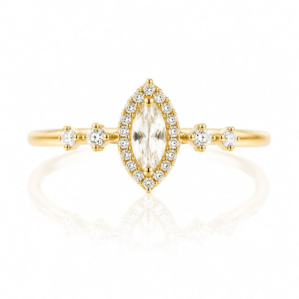 Celeste Marquise Halo Ring