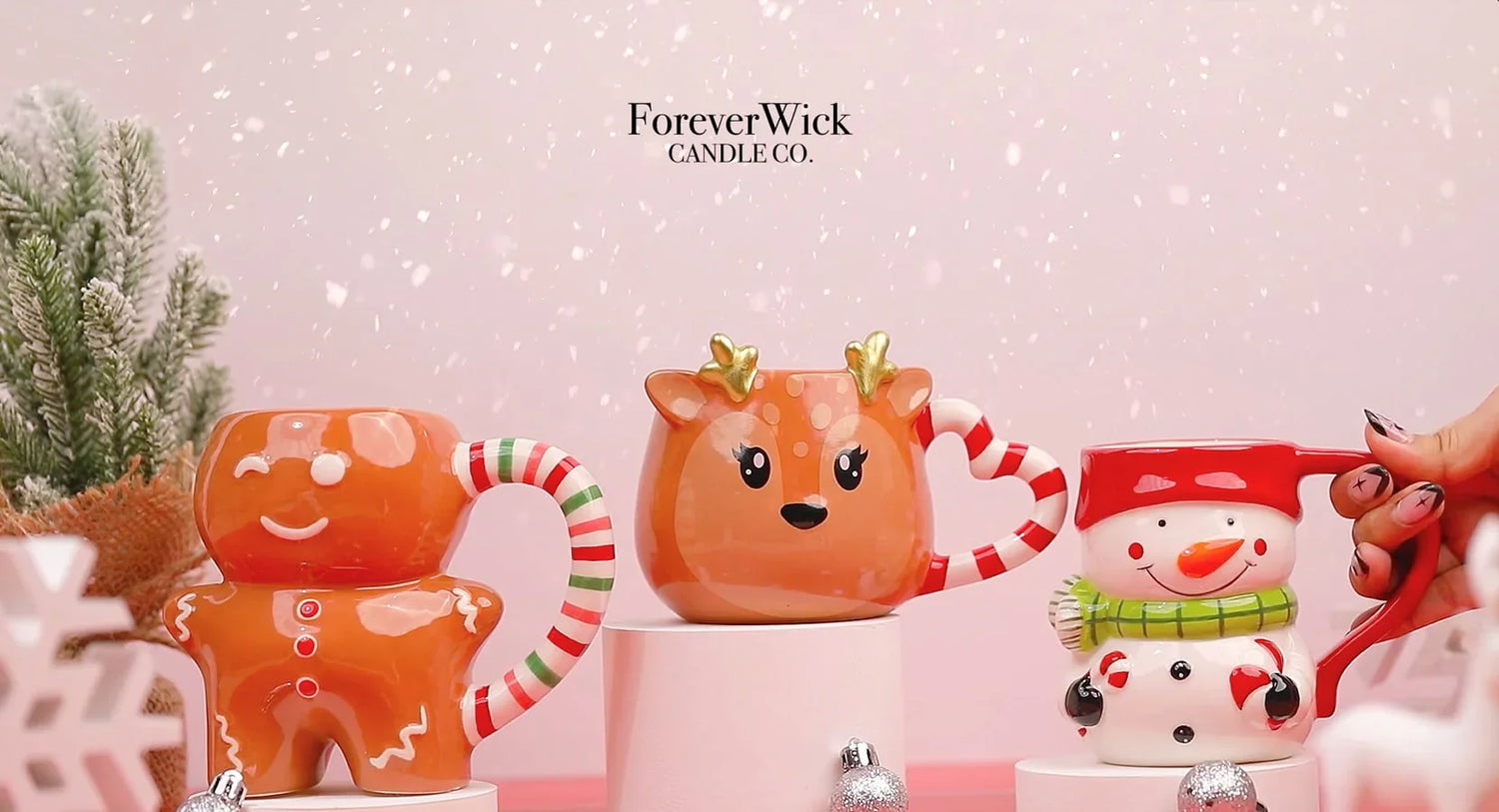 Holiday Mugs With a Diamond Twist