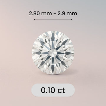 .10-Carat Round Cut Sustainable Diamond