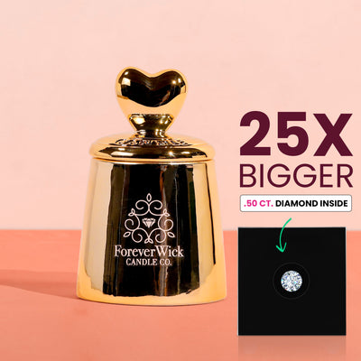 The Golden Heart + .50ct Diamond Candle