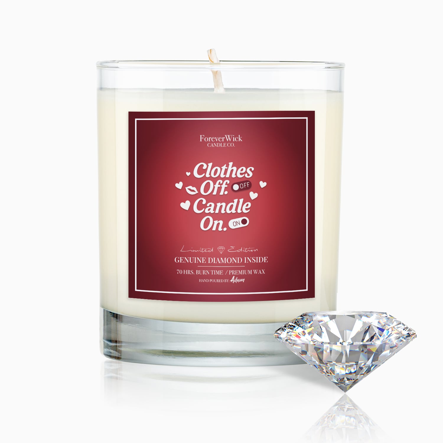 Clothes Off. Candle ON Diamond Candle
