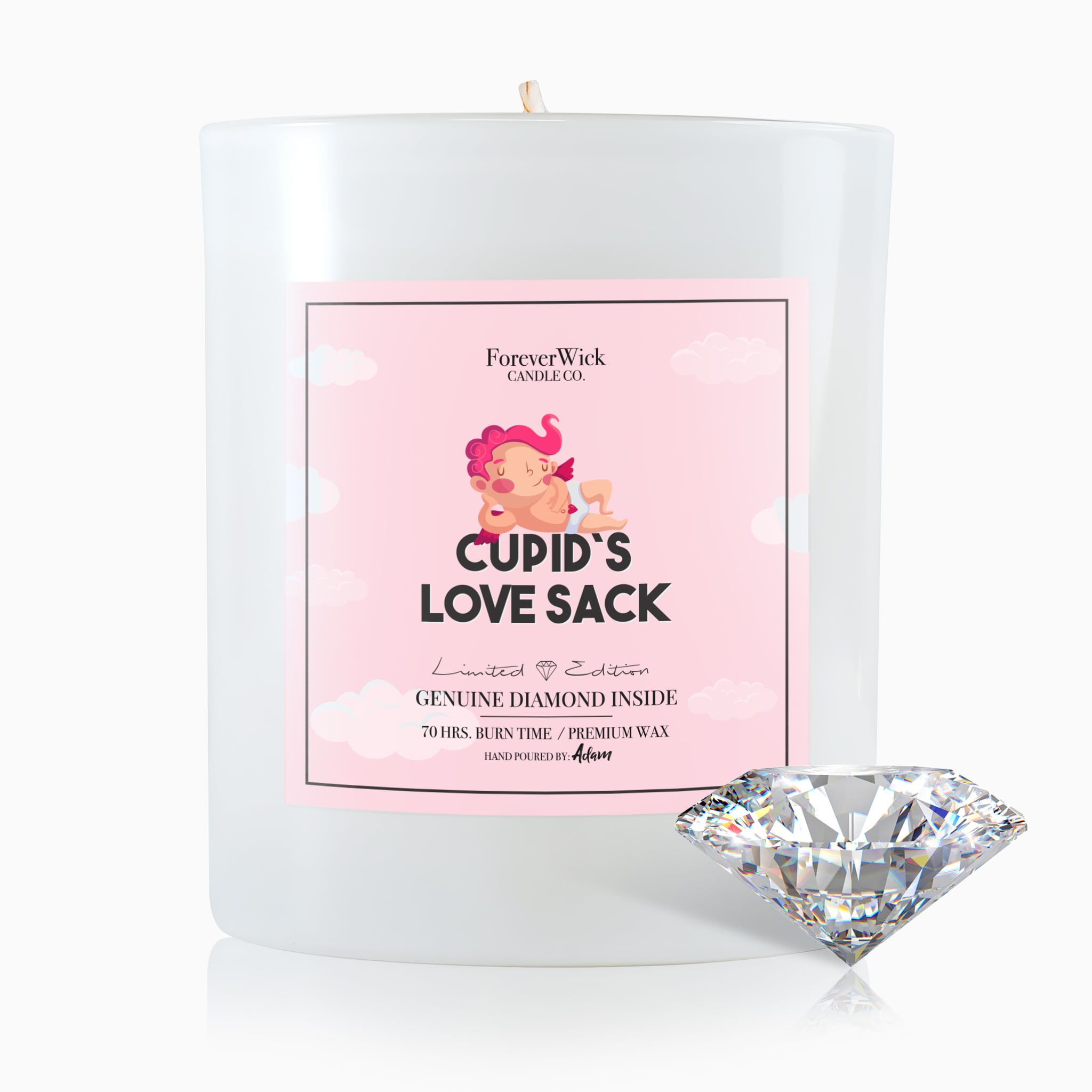 Cupid's Love Sack Diamond Candle
