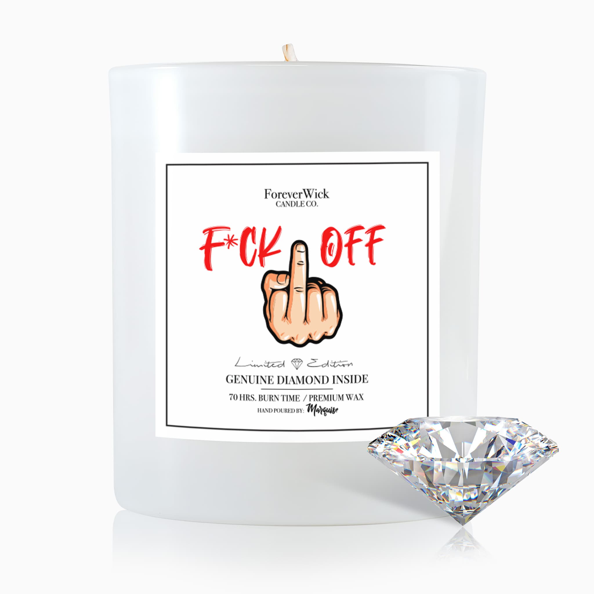 F*ck OFF Diamond Candle