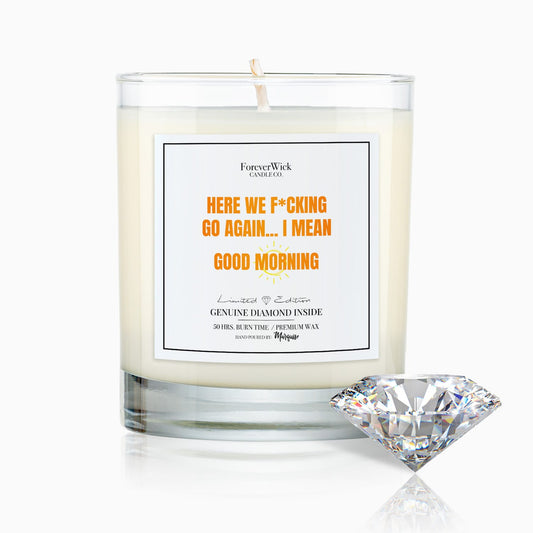 Here We Go Again Diamond Candle