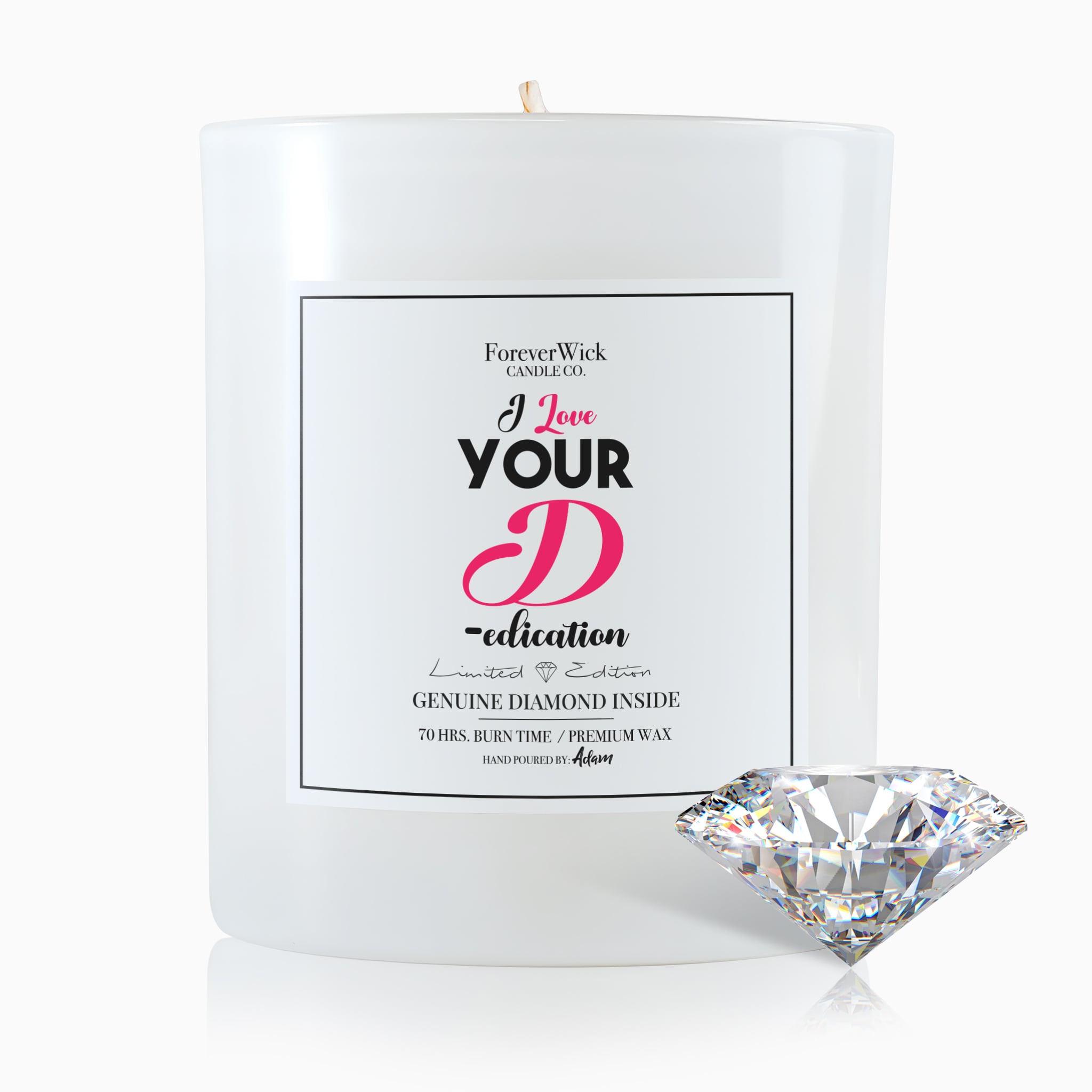 I Love Your D edication Diamond Candle