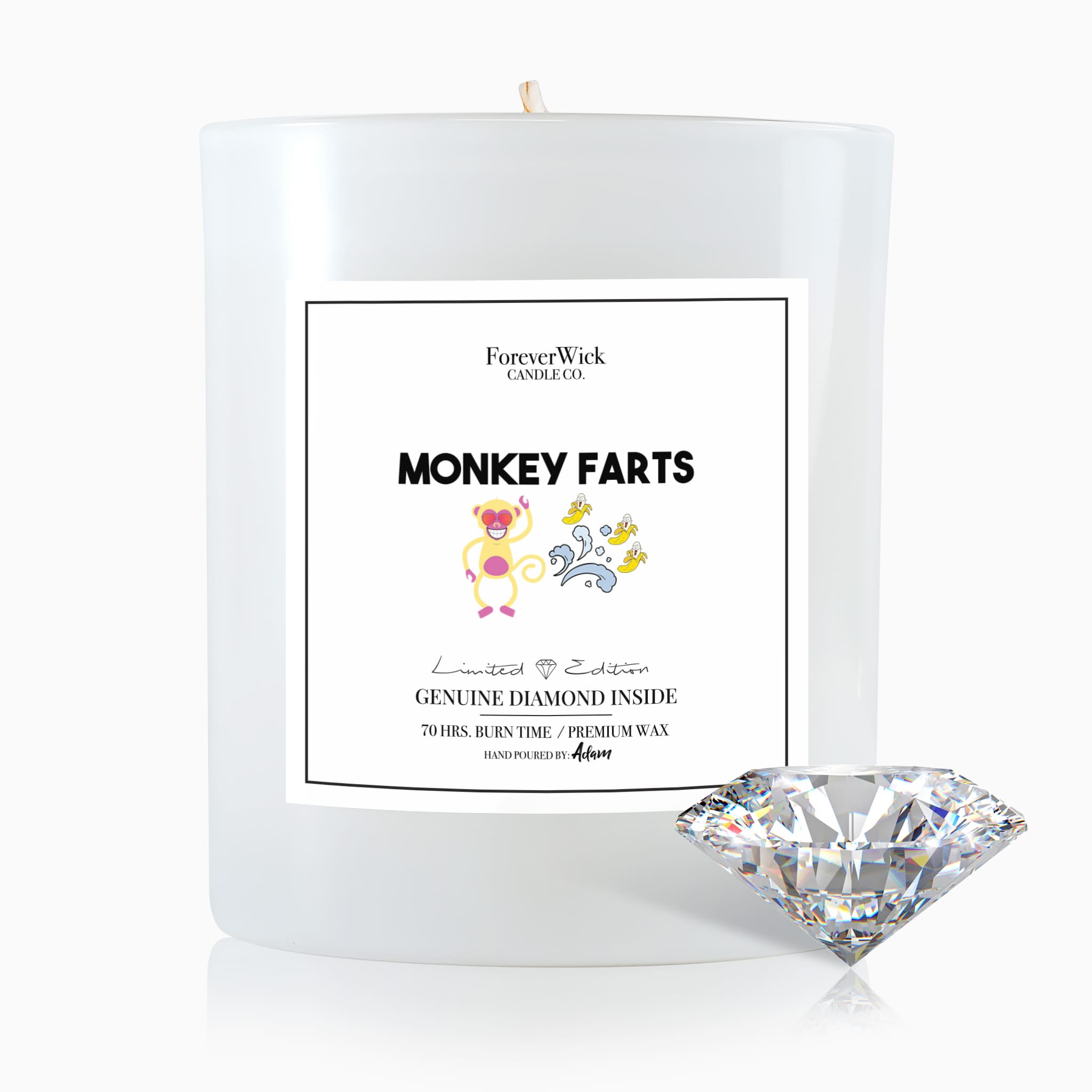 Monkey Farts Diamond Candle