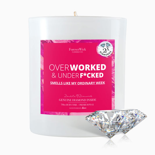 Overworked & UnderF*cked Double Diamond Candle
