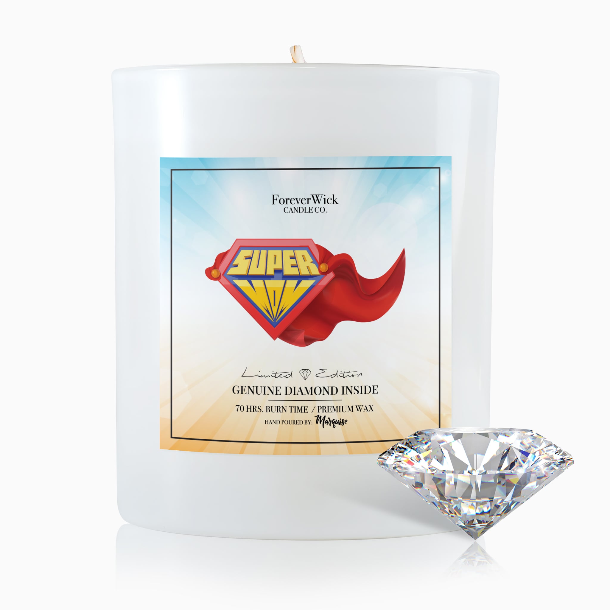 Super Mom Diamond Candle