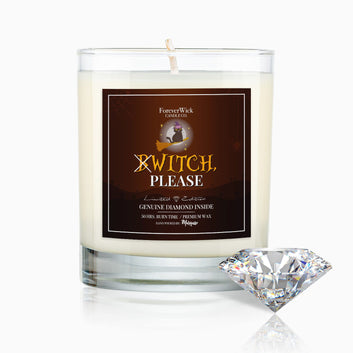 Witch Please Diamond Candle