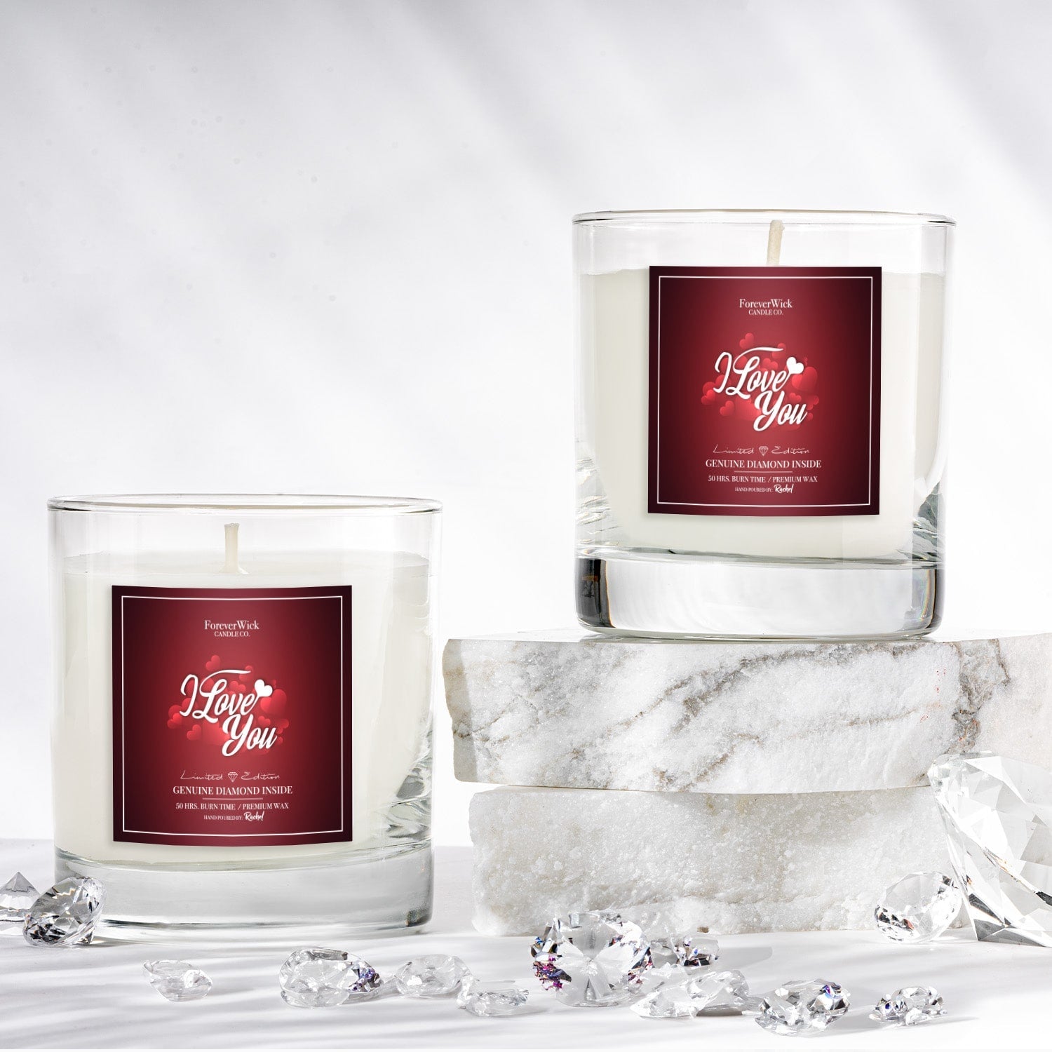 I Love You Diamond Candle