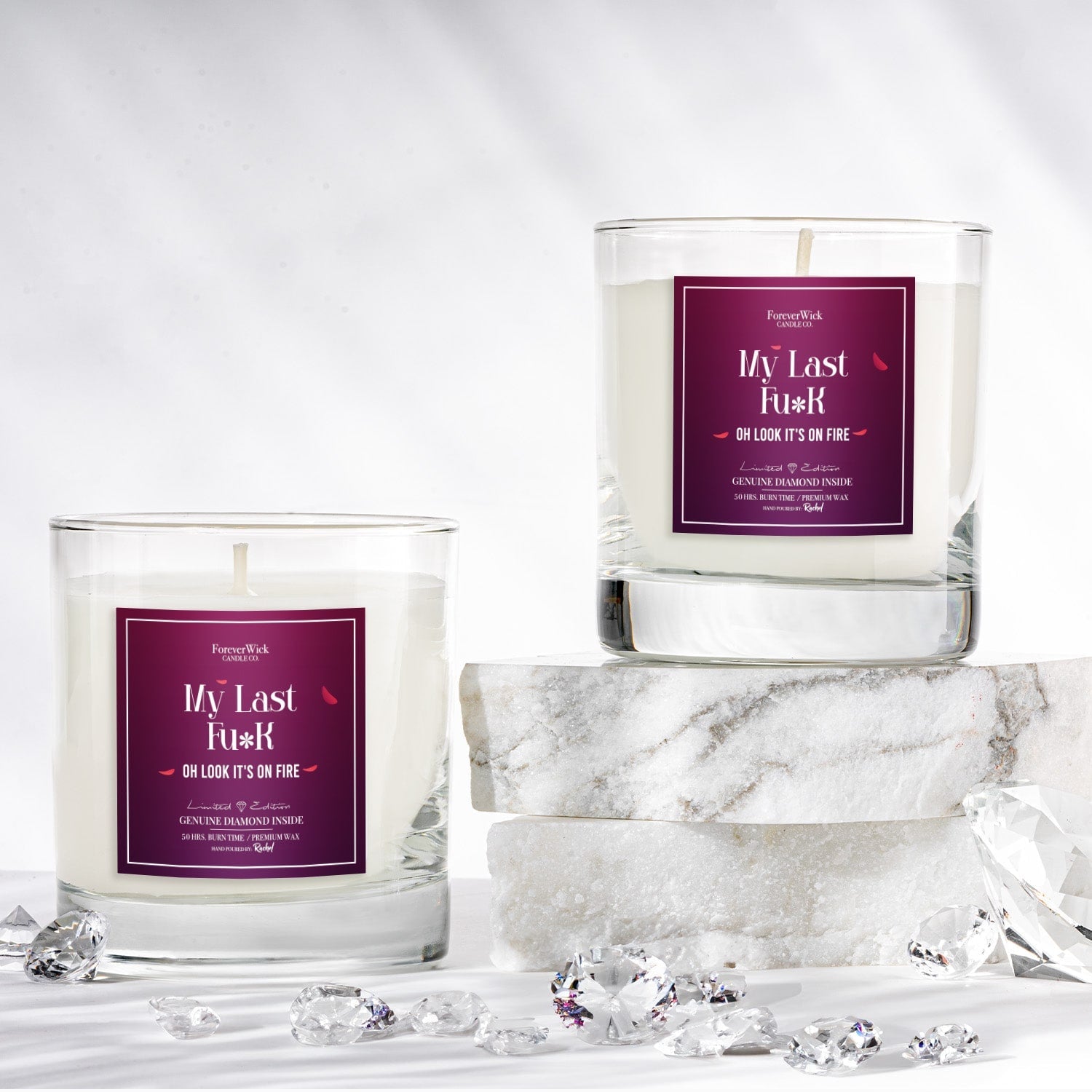 My Last Fu**...Oh Look, It's on Fire Diamond Candle