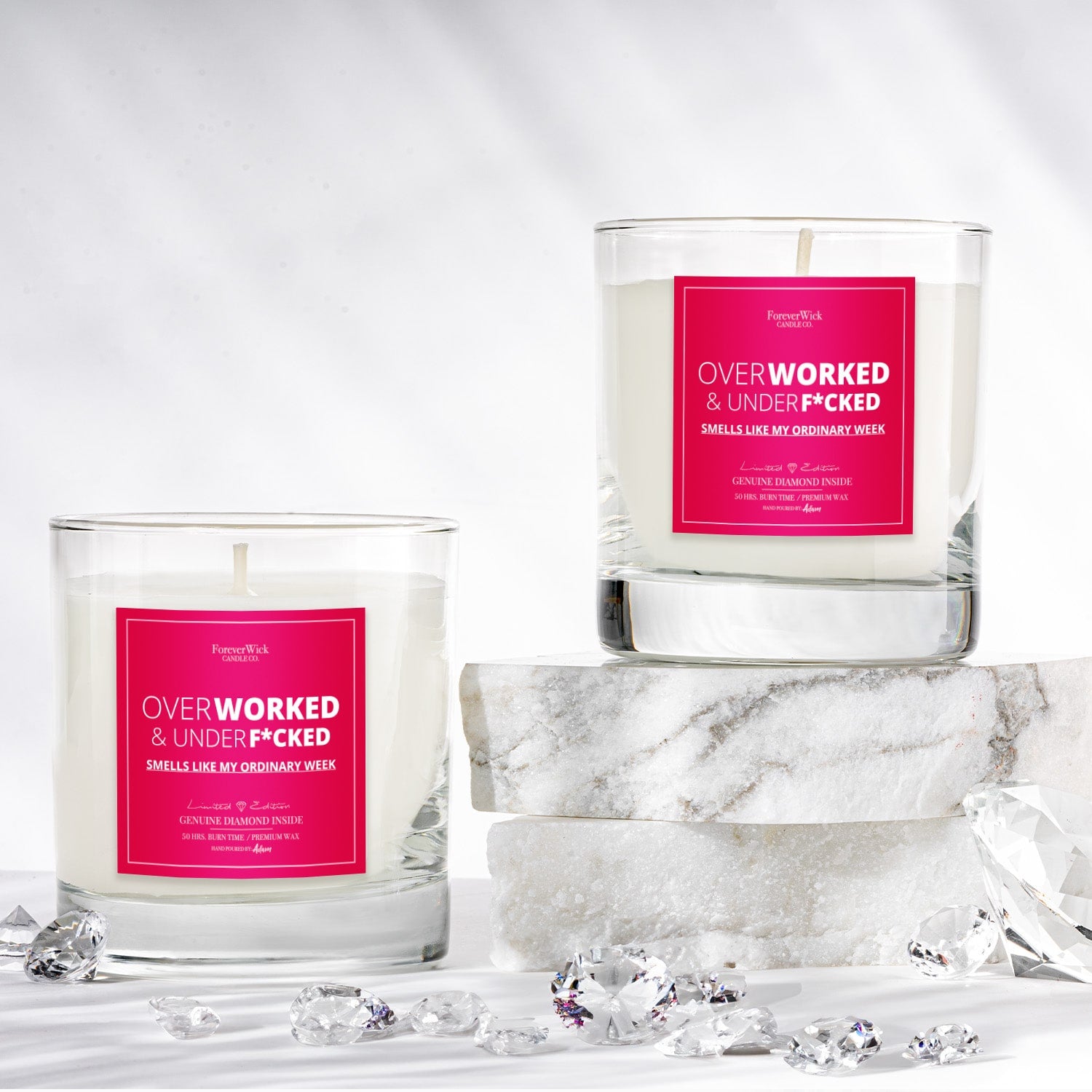 Overworked & UnderF*cked Diamond Candle