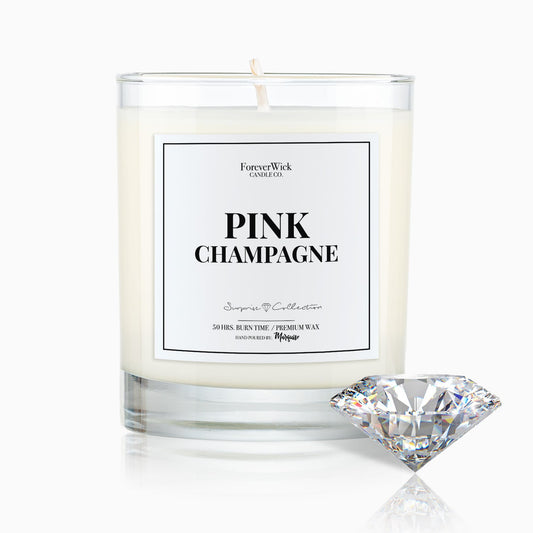 Pink Champagne Surprise Candle