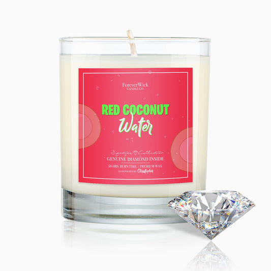 Red Coconut Water Diamond Candle