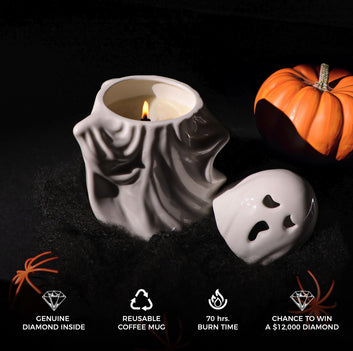 Spooky Ghost Mug Diamond Candle