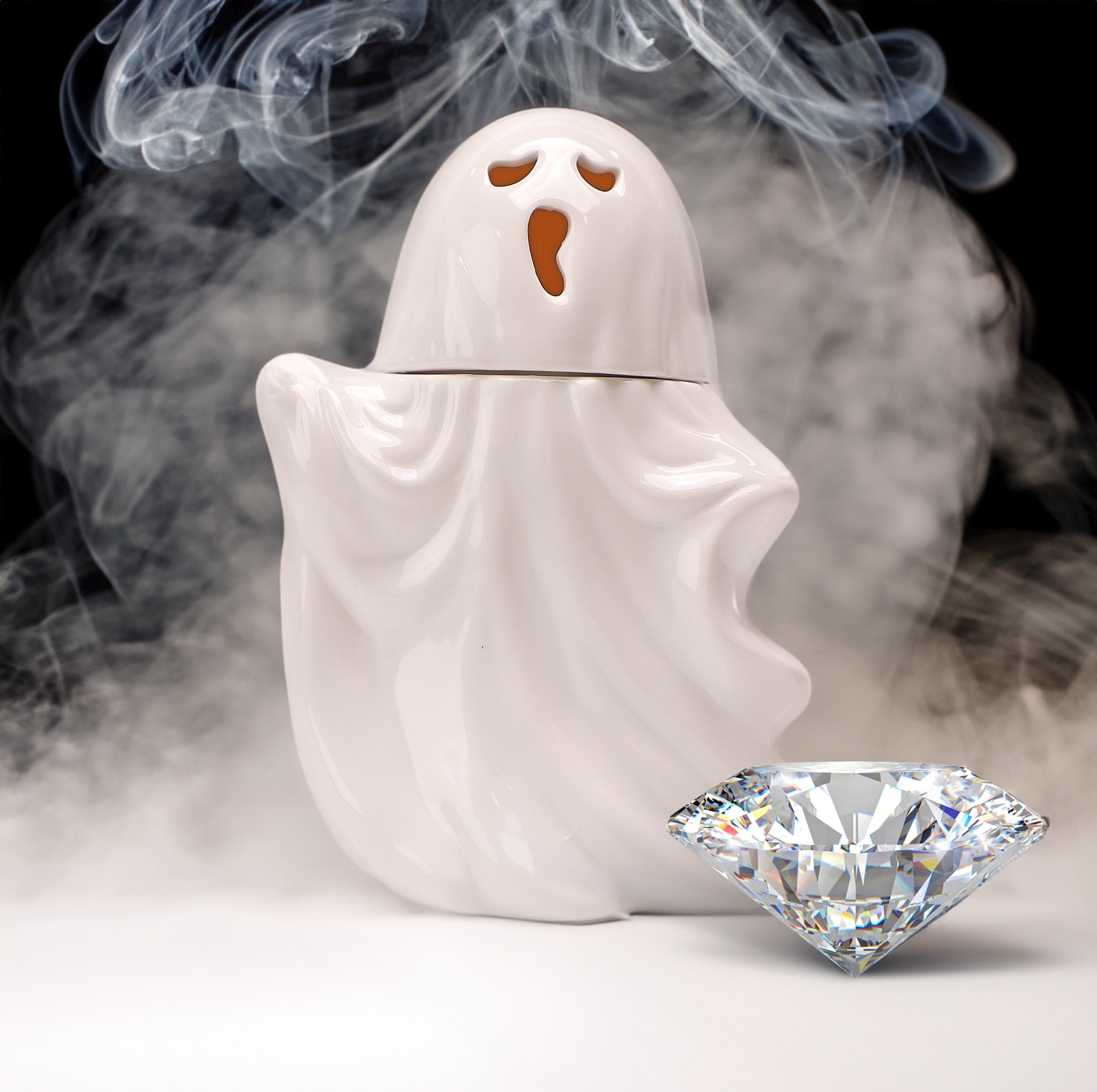 Spooky Ghost Mug Diamond Candle