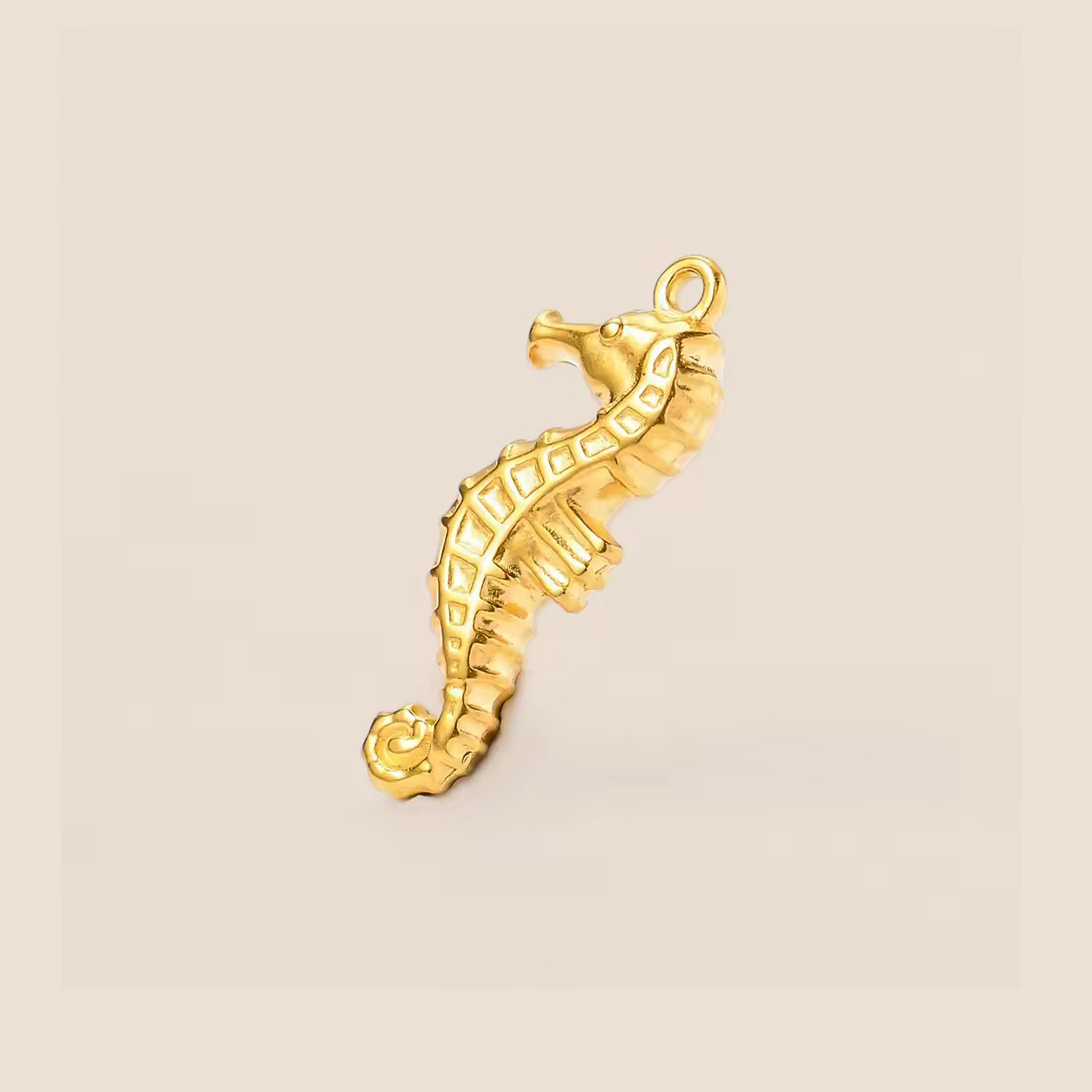 18K Gold PVD Seahorse Charm