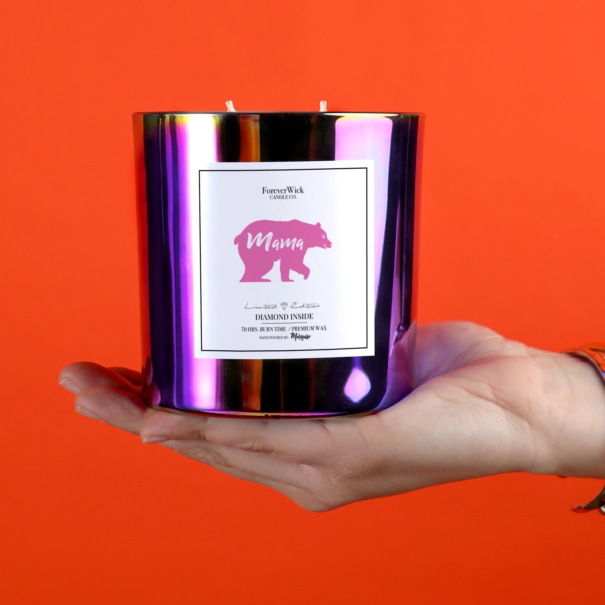 Mama Bear Sparkle Diamond Candle