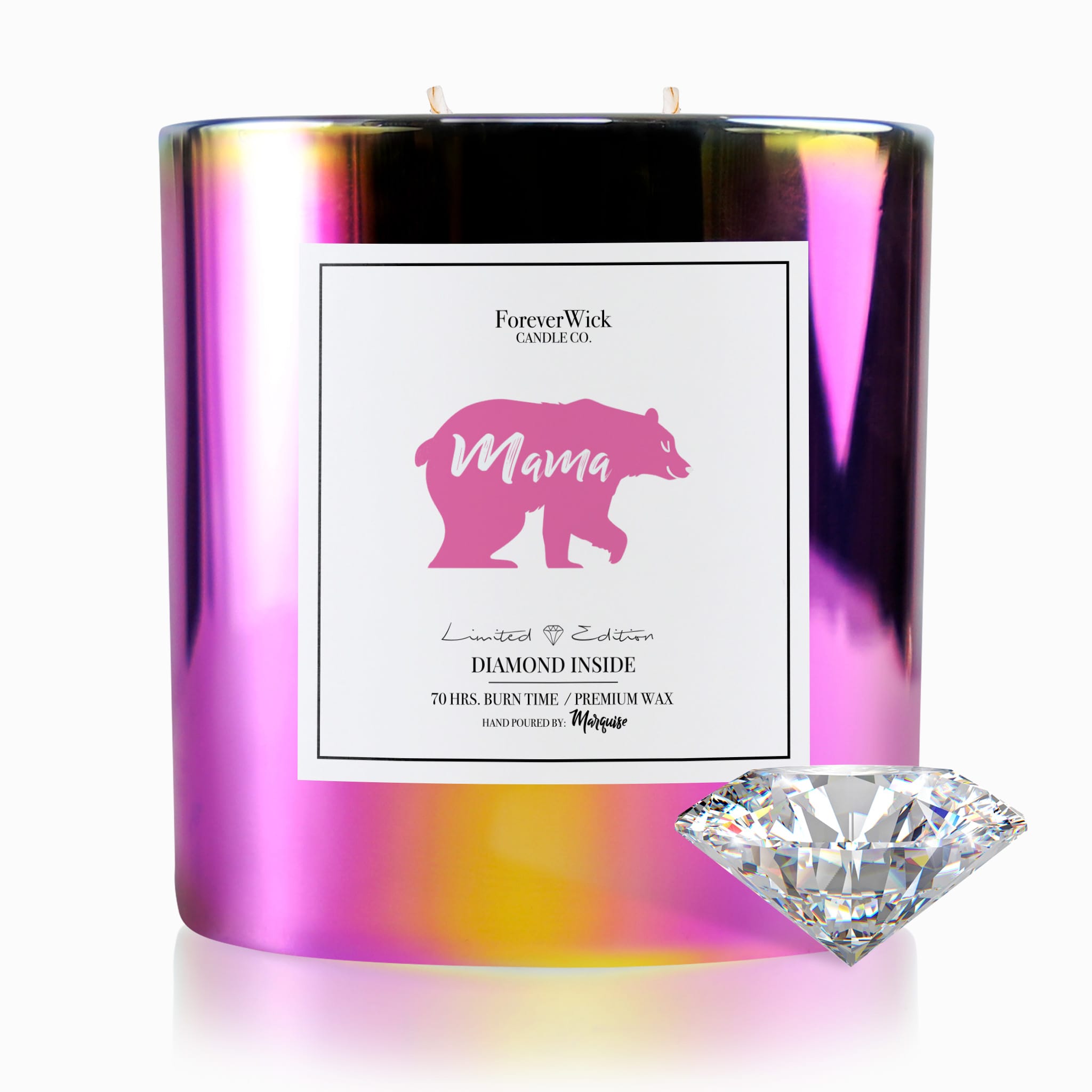 Mama Bear Sparkle Diamond Candle