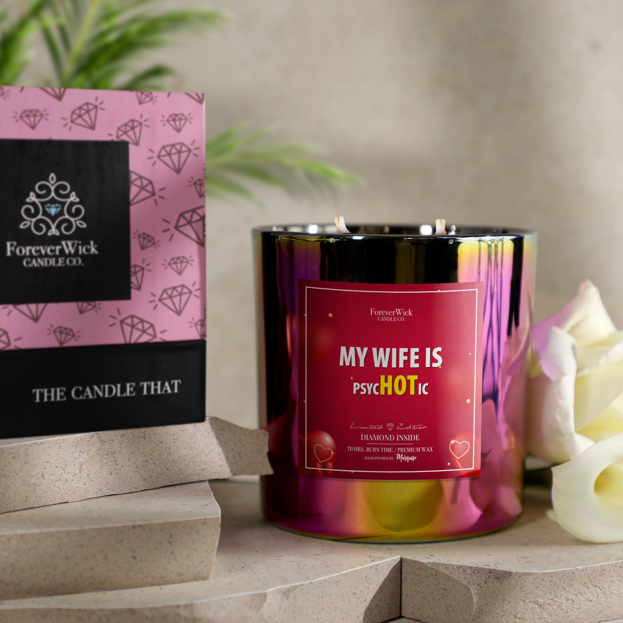 My Wife is psycHOTic Sparkle Diamond Candle