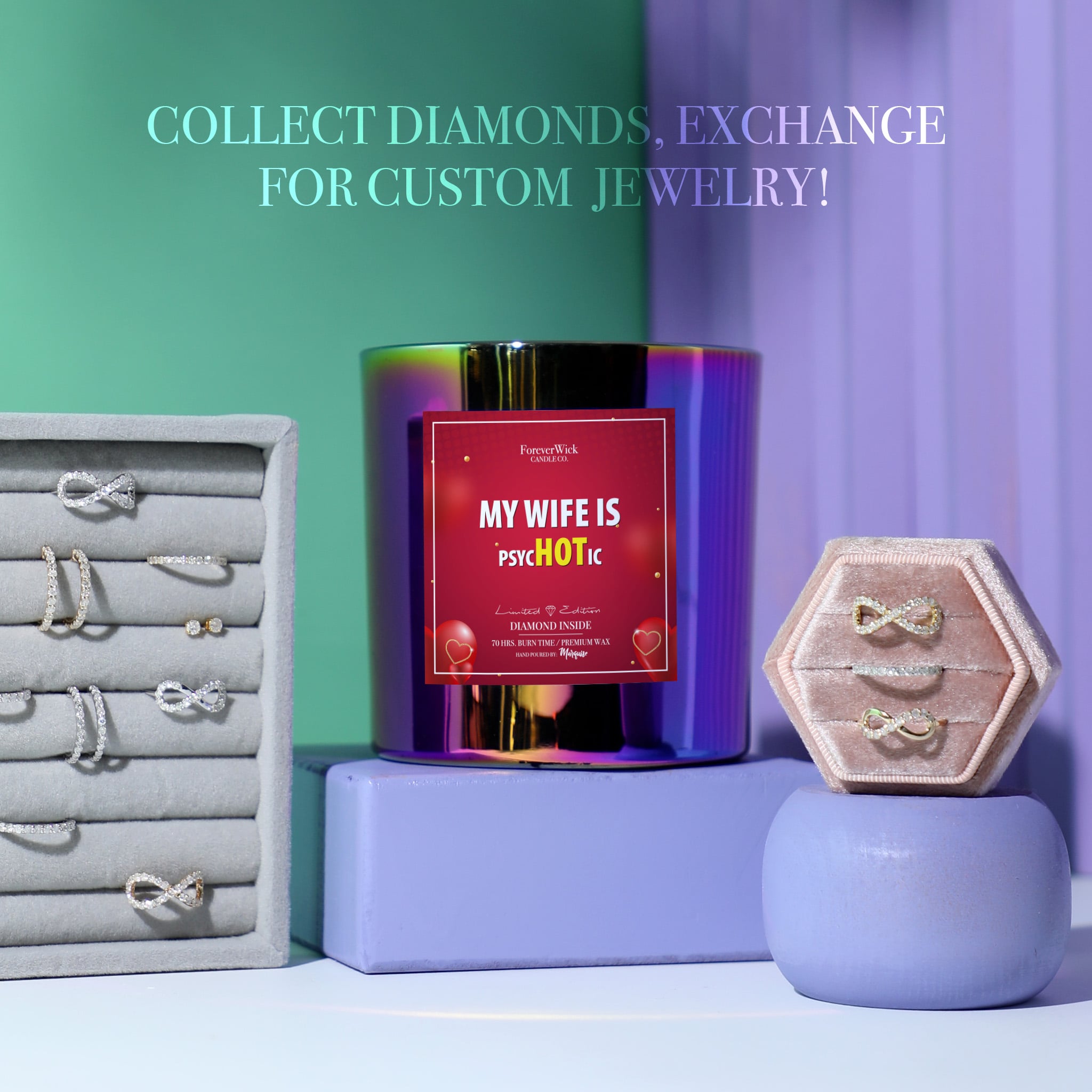 My Wife is psycHOTic Sparkle Diamond Candle