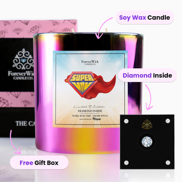 Super Mom Sparkle Diamond Candle