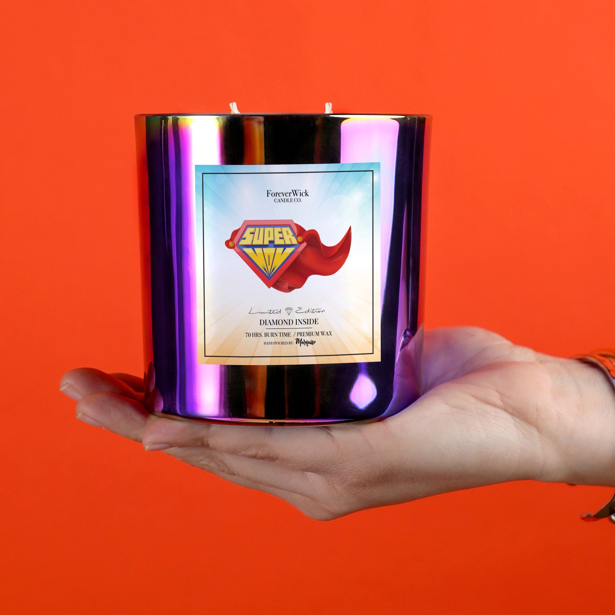 Super Mom Sparkle Diamond Candle