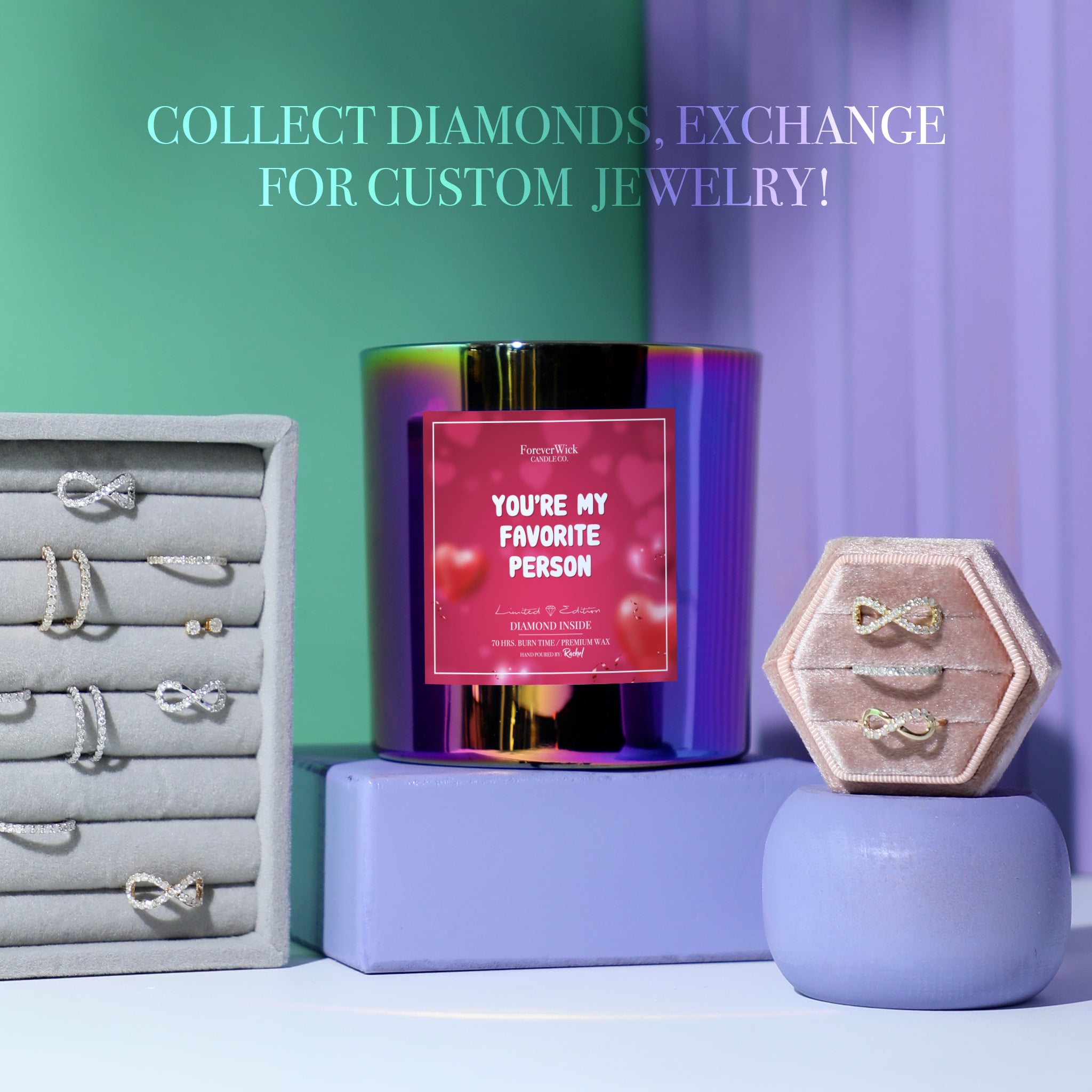 You're My Favorite Person Sparkle Diamond Candle