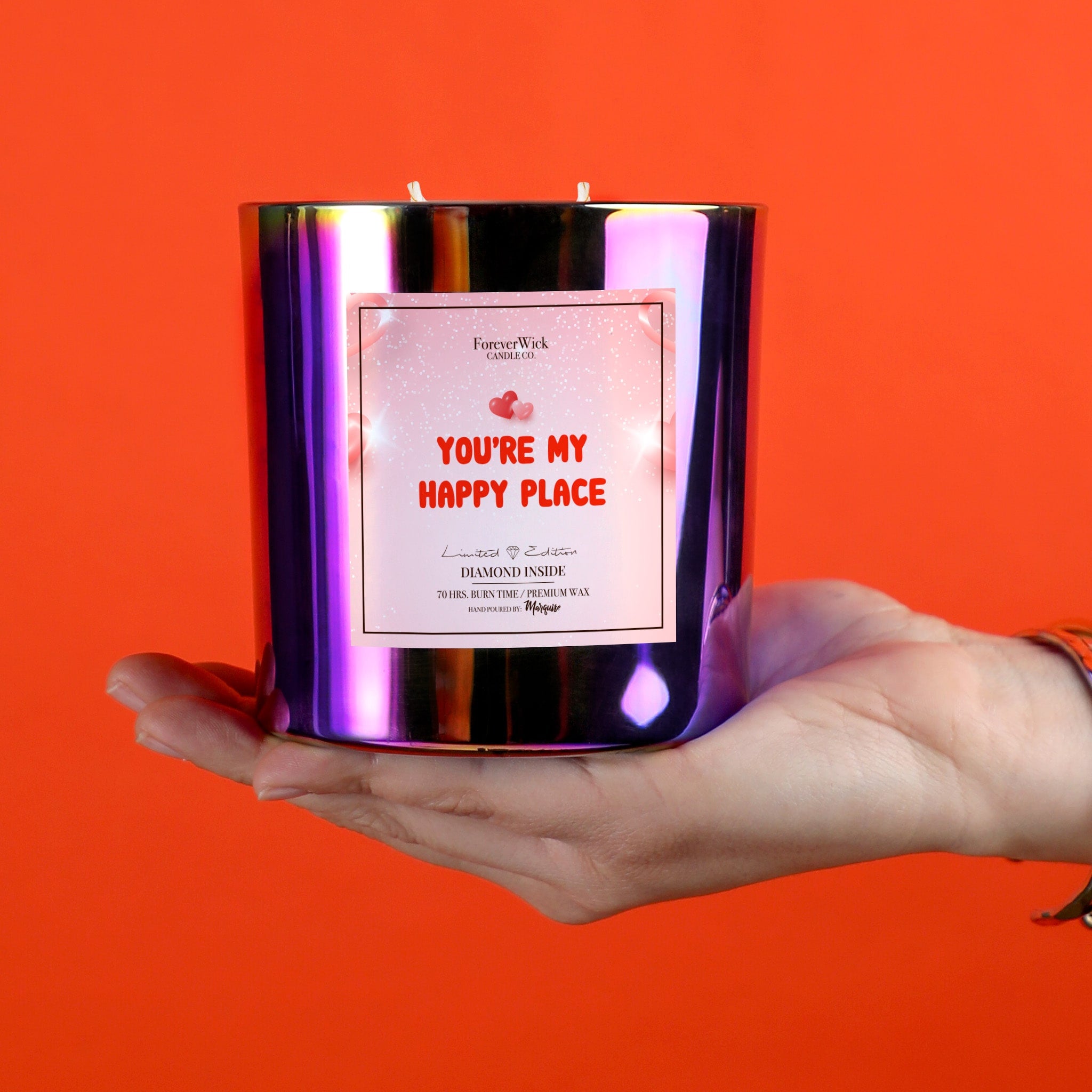 You’re My Happy Place Sparkle Diamond Candle