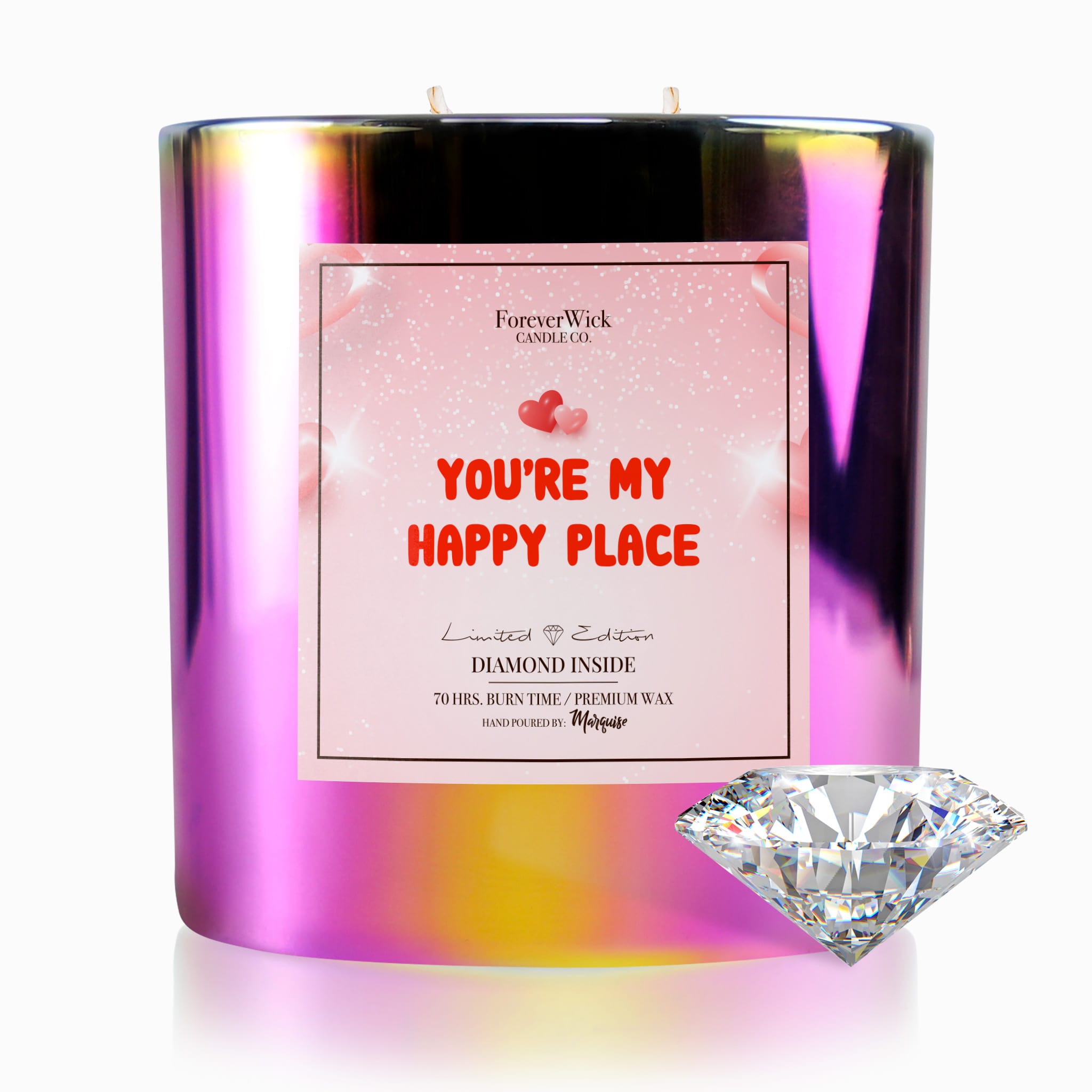 You’re My Happy Place Sparkle Diamond Candle