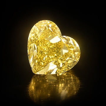 2.03ct Heart Modified Brilliant Fancy Intense Yellow VVS2 Diamond (IGI report)