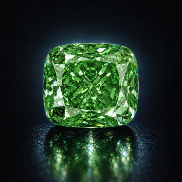 2.09ct Cushion Modified Fancy Vivid Green VVS2 Diamond (IGI report)