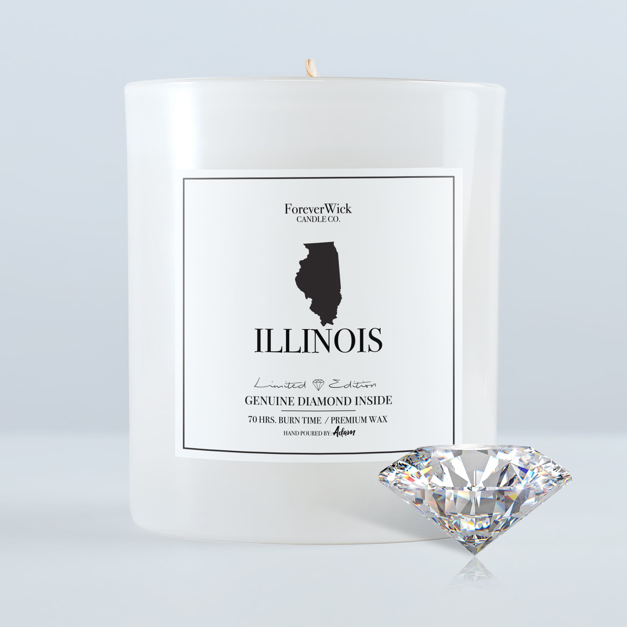 Illinois Diamond Candle
