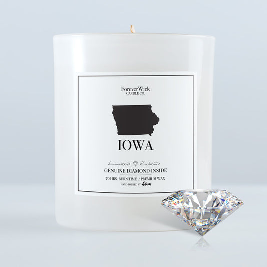 Iowa Diamond Candle