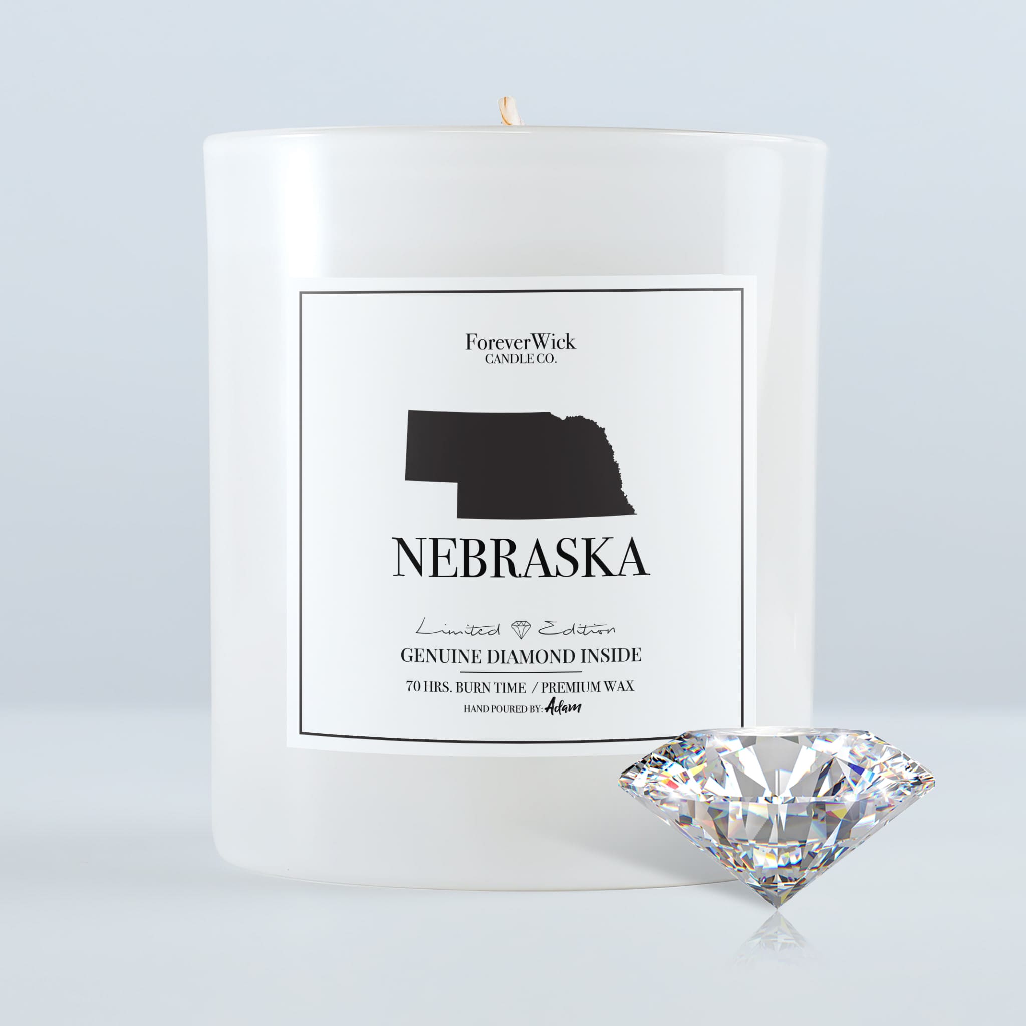 Nebraska Diamond Candle