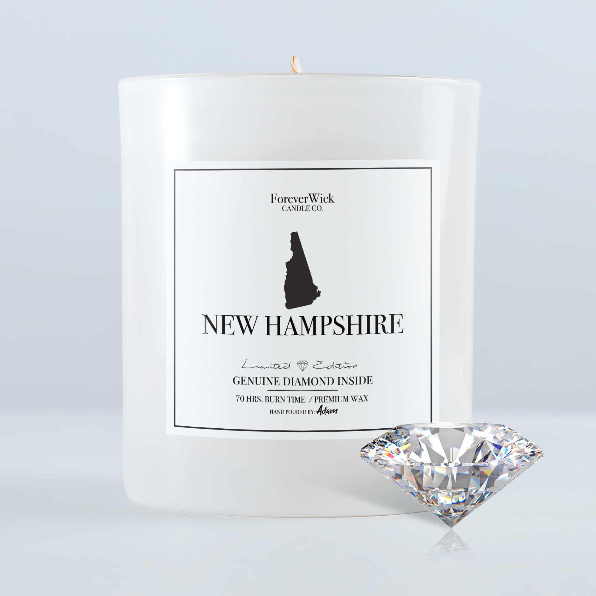 New Hampshire Diamond Candle
