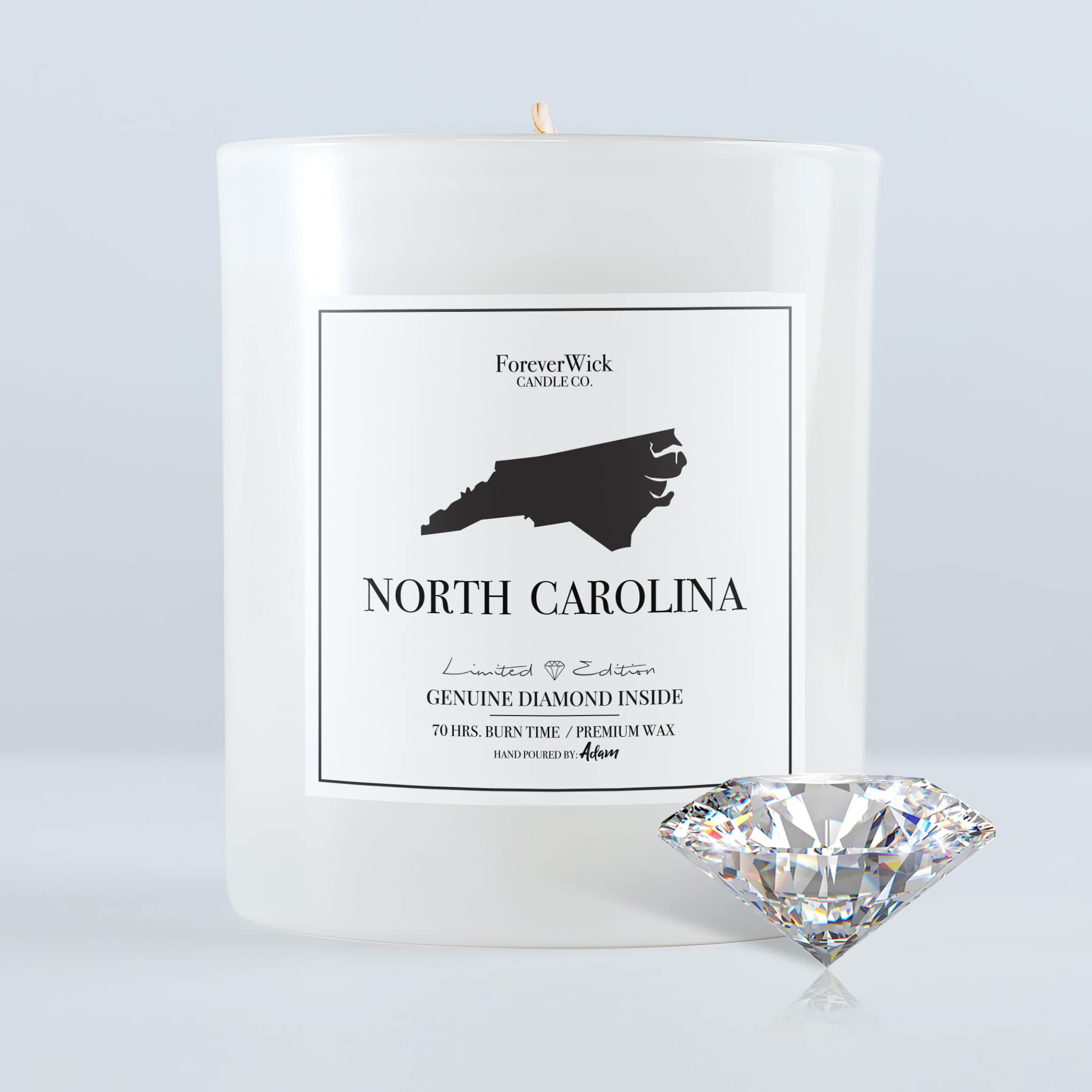 Candles with diamonds deals in them