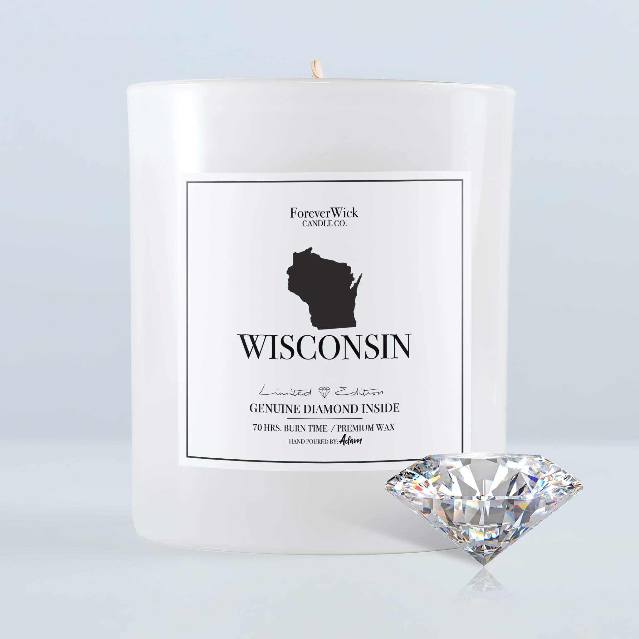 Wisconsin Diamond Candle